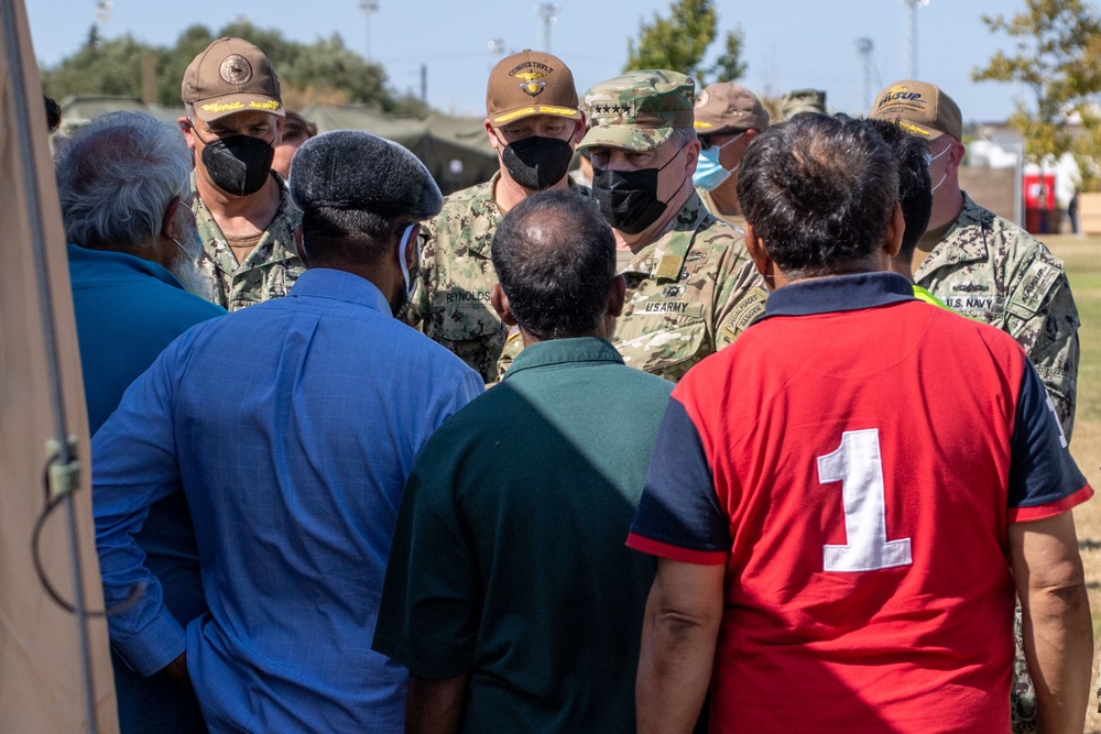 Gen. Mark Milley Visits Operation Allies Refuge Efforts at Naval Station Rota