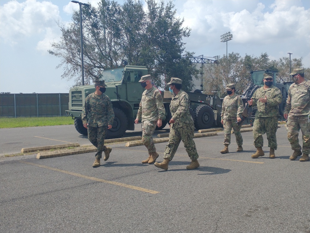 Naval Mobile Construction Battalion 133 readies vehicles to support Task Force 51