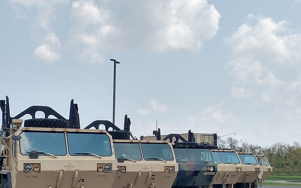 769th Brigade Engineer Battalion readies vehicles in response to Hurricane Ida