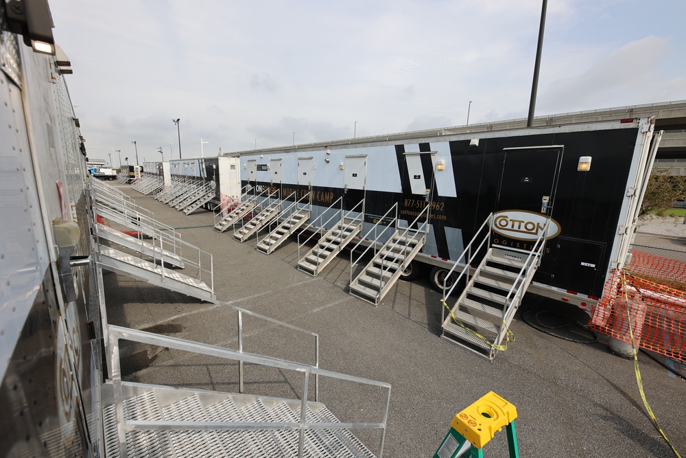 Hurricane Ida: FEMA Responder Shelter Units At New Orleans Airport