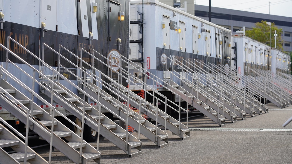 Hurricane Ida: FEMA Responder Shelter Units At New Orleans Airport