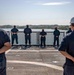 USS Billings Sailors Man the Rails During Sea and Anchor Detail