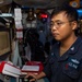 GSE2 Guojian Xie Mans the Propulsion Auxiliary Control Console Aboard the USS Barry