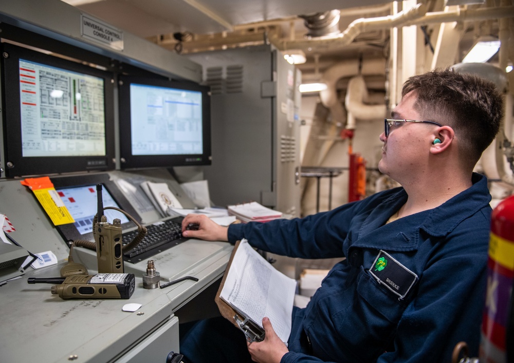 USS O'Kane (DDG 77) Maintains Engine Systems