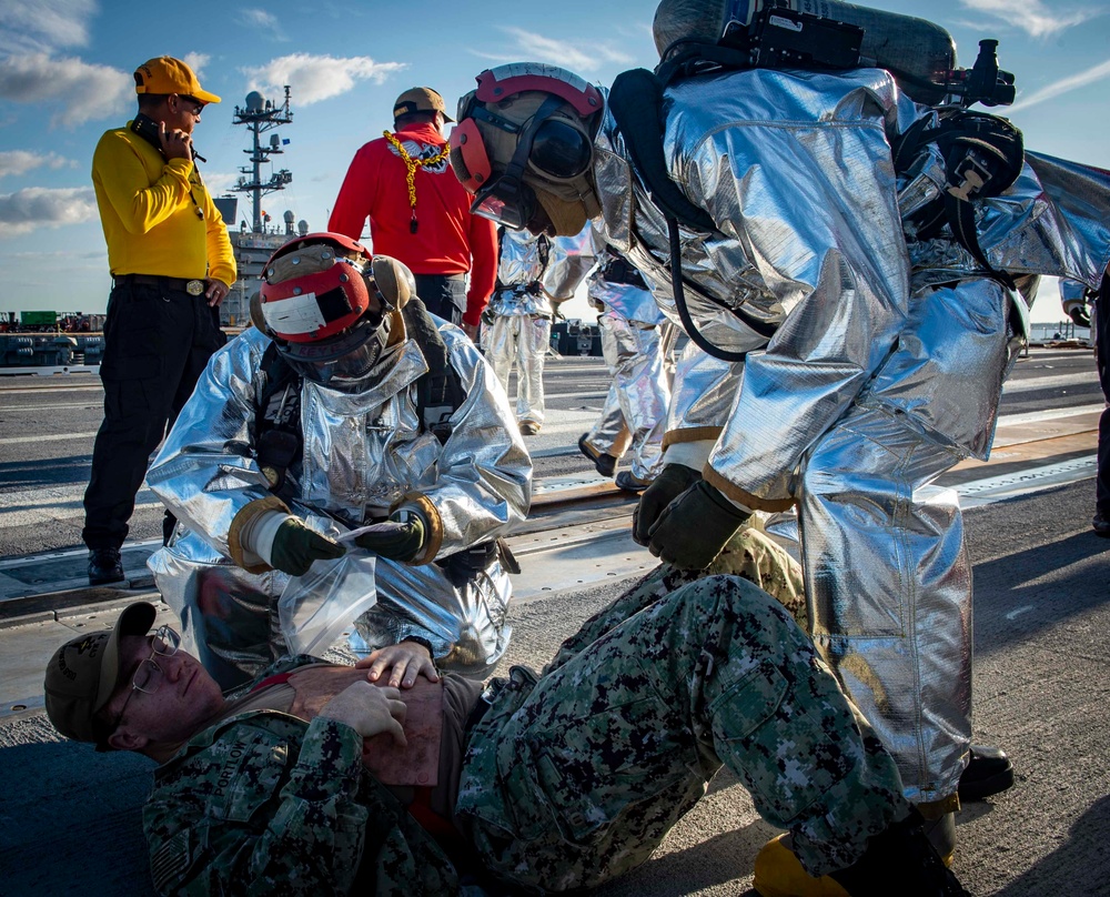 GHWB Conducts a Mass Casualty Drill