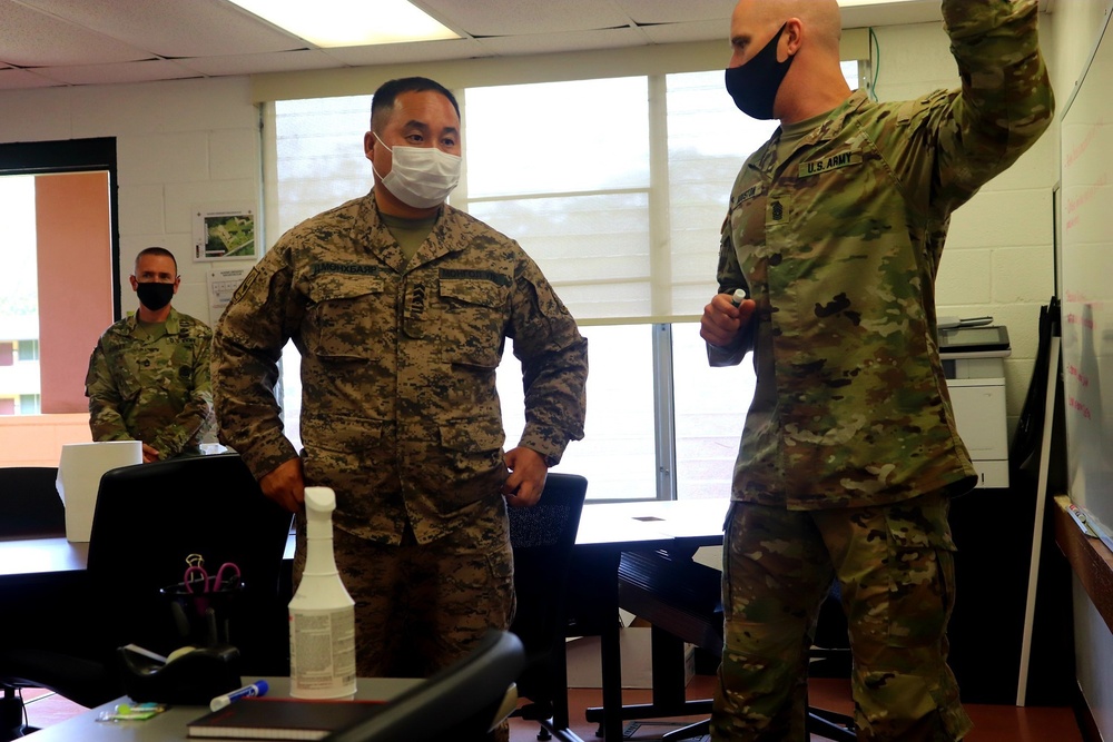 The Mongolian Land Force's Senior Enlisted Leader visits the NCO Academy Hawaii