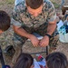 Marines interact with Afghanistan Evacuees at NAVSTA Rota