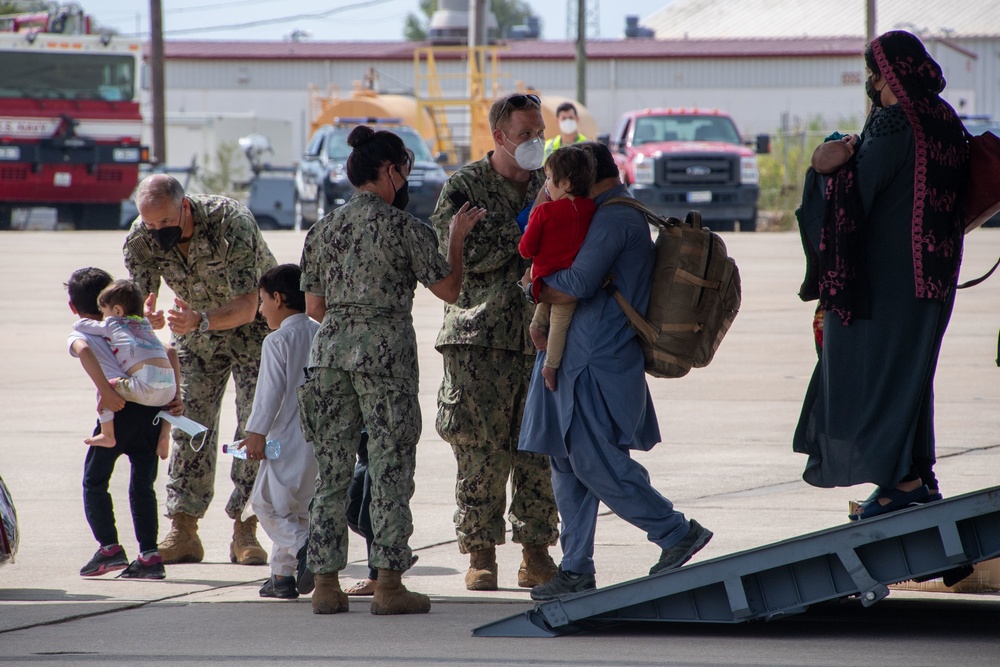 Evacuees from Afghanistan Arrive at Naval Station Rota