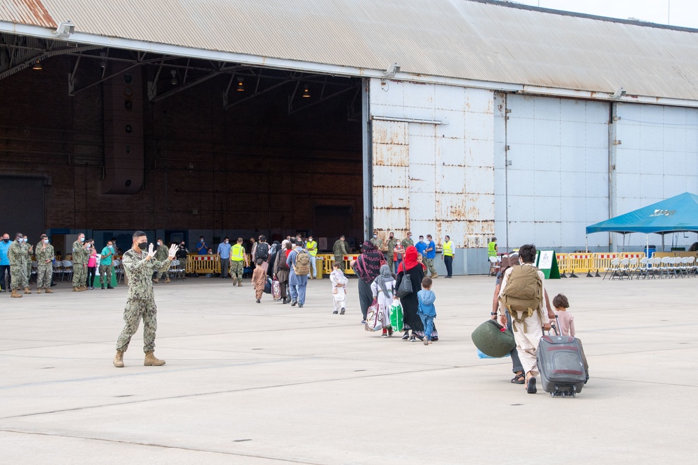 Evacuees from Afghanistan Arrive at Naval Station Rota