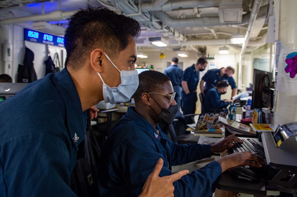 USS Carl Vinson (CVN 70) Sailors Conduct Audit