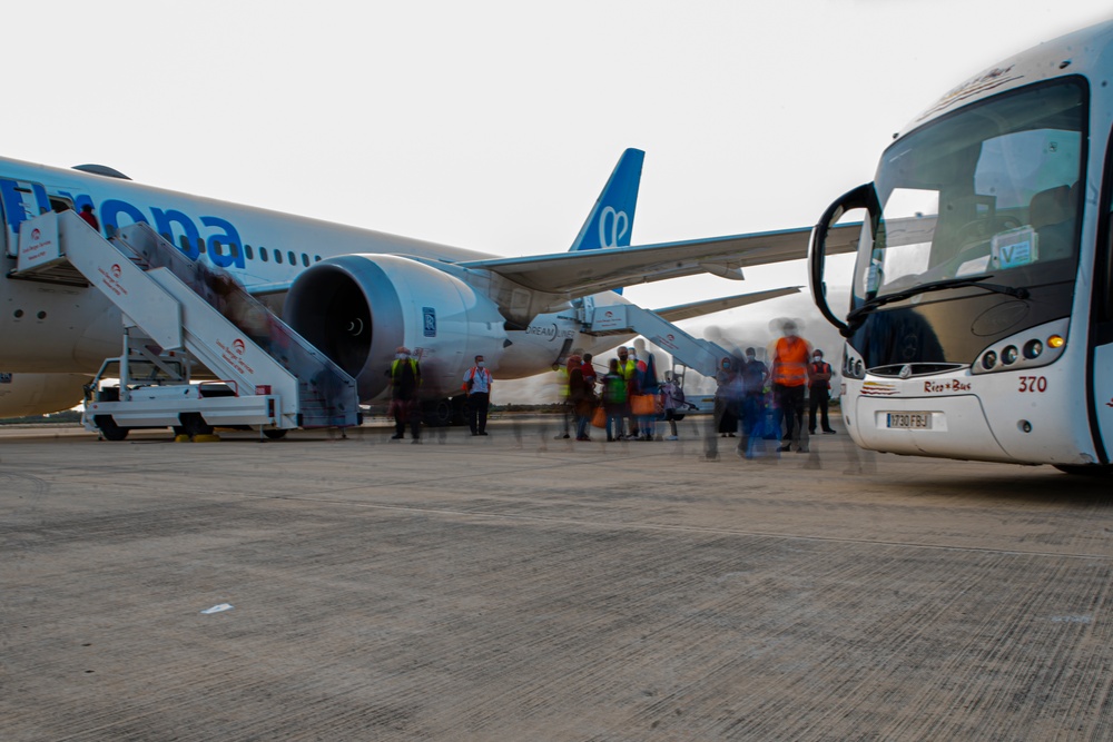 Afghan Evacuees Depart U.S. Naval Station Rota