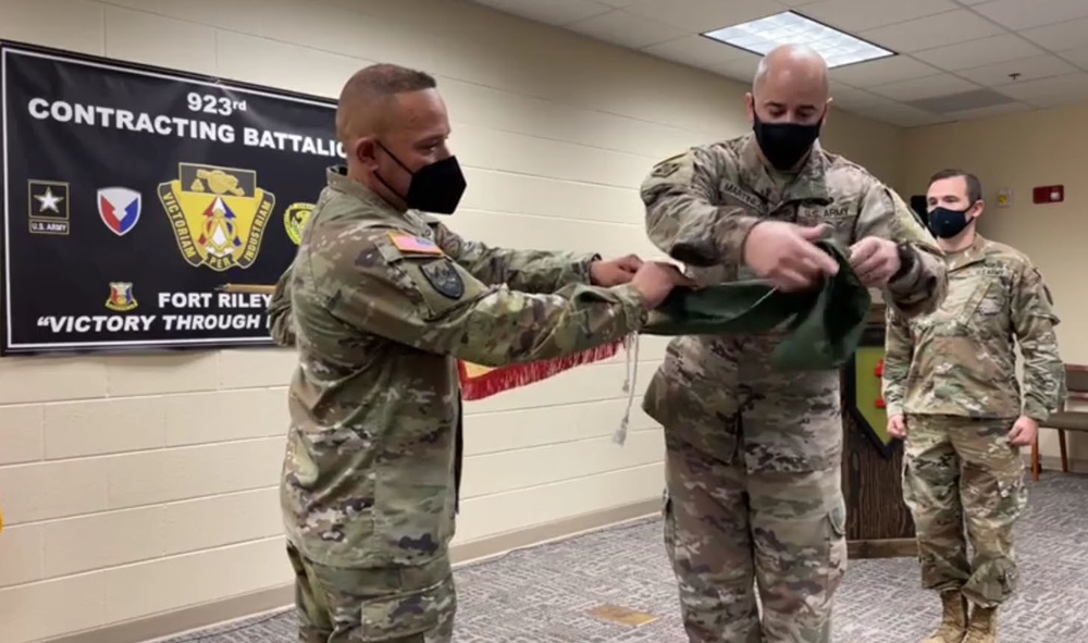 923rd CBN uncases colors following return from deployment