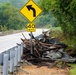 Debris On Side Of Bridge in Tennessee