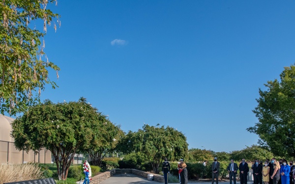 DSD Hicks hosts private 9/11 wreath laying ceremony