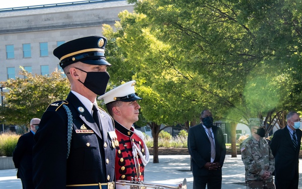 DSD Hicks hosts private 9/11 wreath laying ceremony