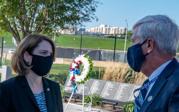 DSD Hicks hosts private 9/11 wreath laying ceremony