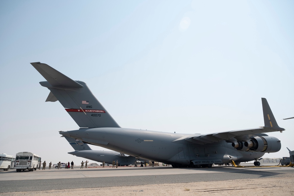 Afghanistan evacuation efforts at Ali Al Salem Air Base