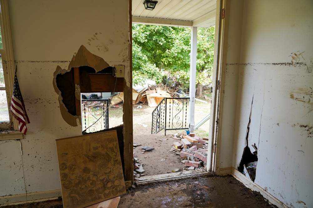 Flooded House in Waverly, Tennessee