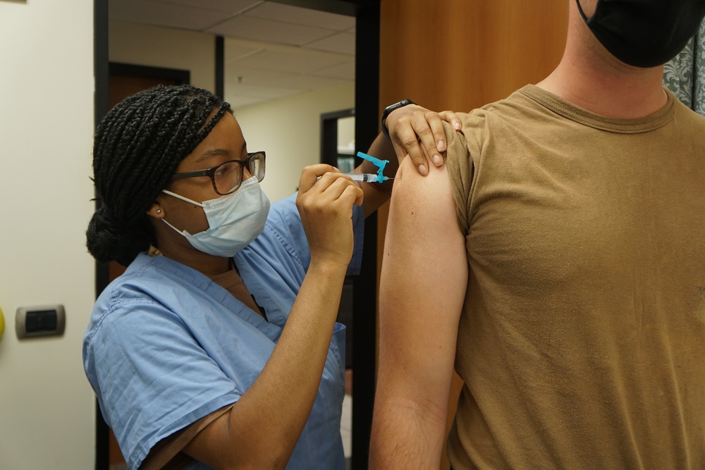 NMRTC Sigonella Supports COVID-19 Vaccination Shot Exercise