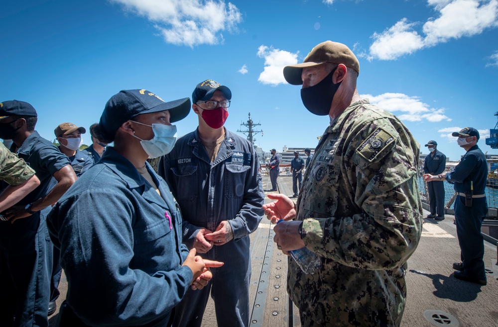 MCPON Visits USS Port Royal Crew