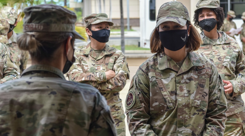 CMSAF BASS VISITS HICKAM