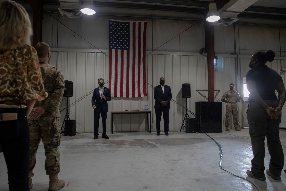 SecDef and Secretary of State recognize service members and civilians