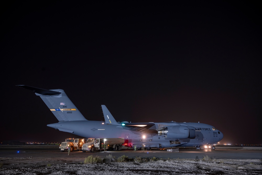 C-17 Globemaster III makes a pit stop at ADAB for a refuel