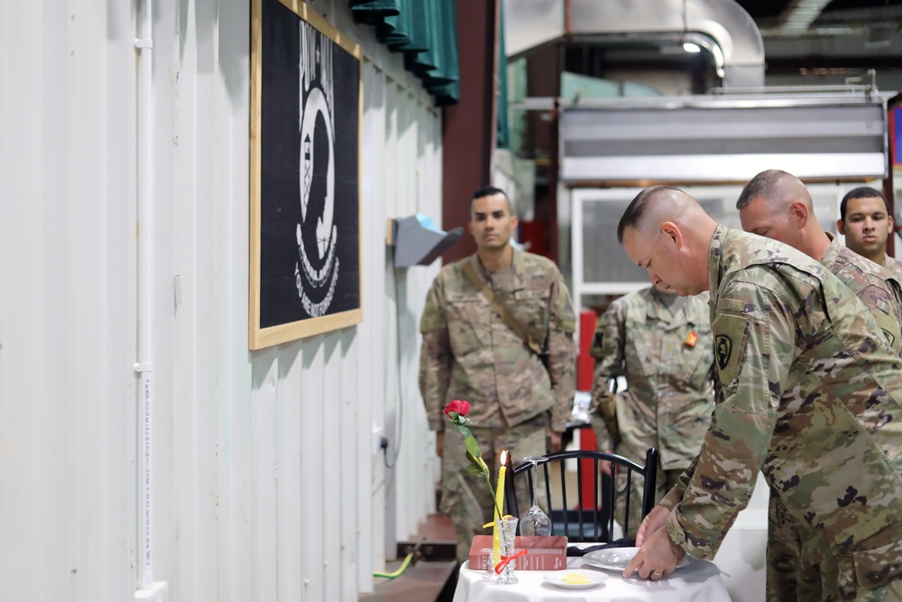 U.S. service members establish POW/MIA table in Iraq