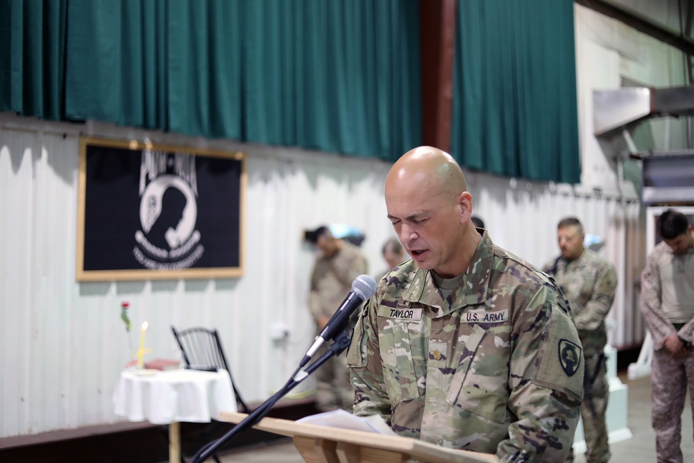 U.S. service members establish POW/MIA table in Iraq