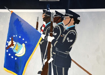 New mural pays tribute to Robins Honor Guard
