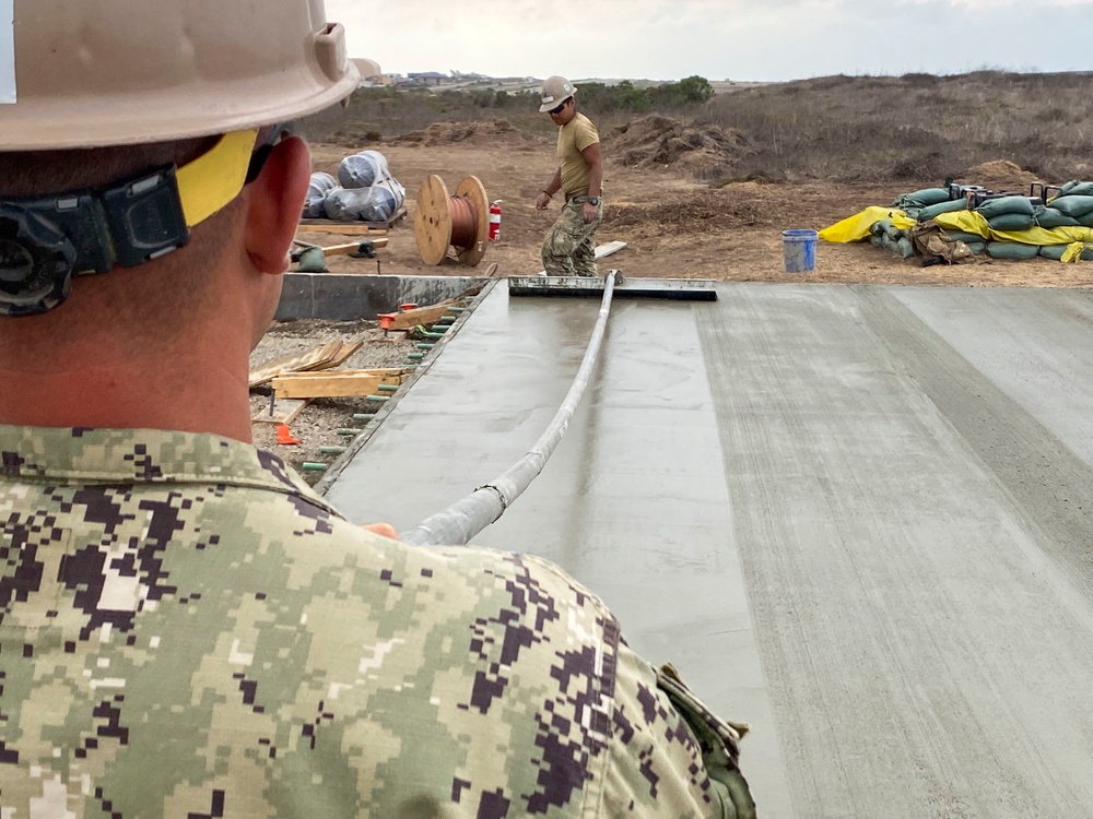 Seabees Build VTOL pad on San Clemente Island