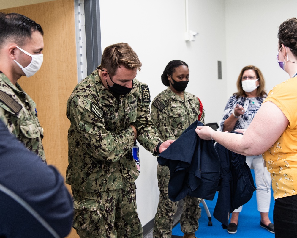 210907-N-TE695-0001 NEWPORT, R.I. (Sept. 7, 2021) OTCN participates in improved physical training uniform wear evaluation