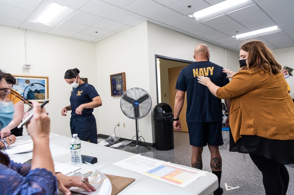 210907-N-TE695-0015 NEWPORT, R.I. (Sept. 7, 2021) OTCN participates in improved physical training uniform wear evaluation