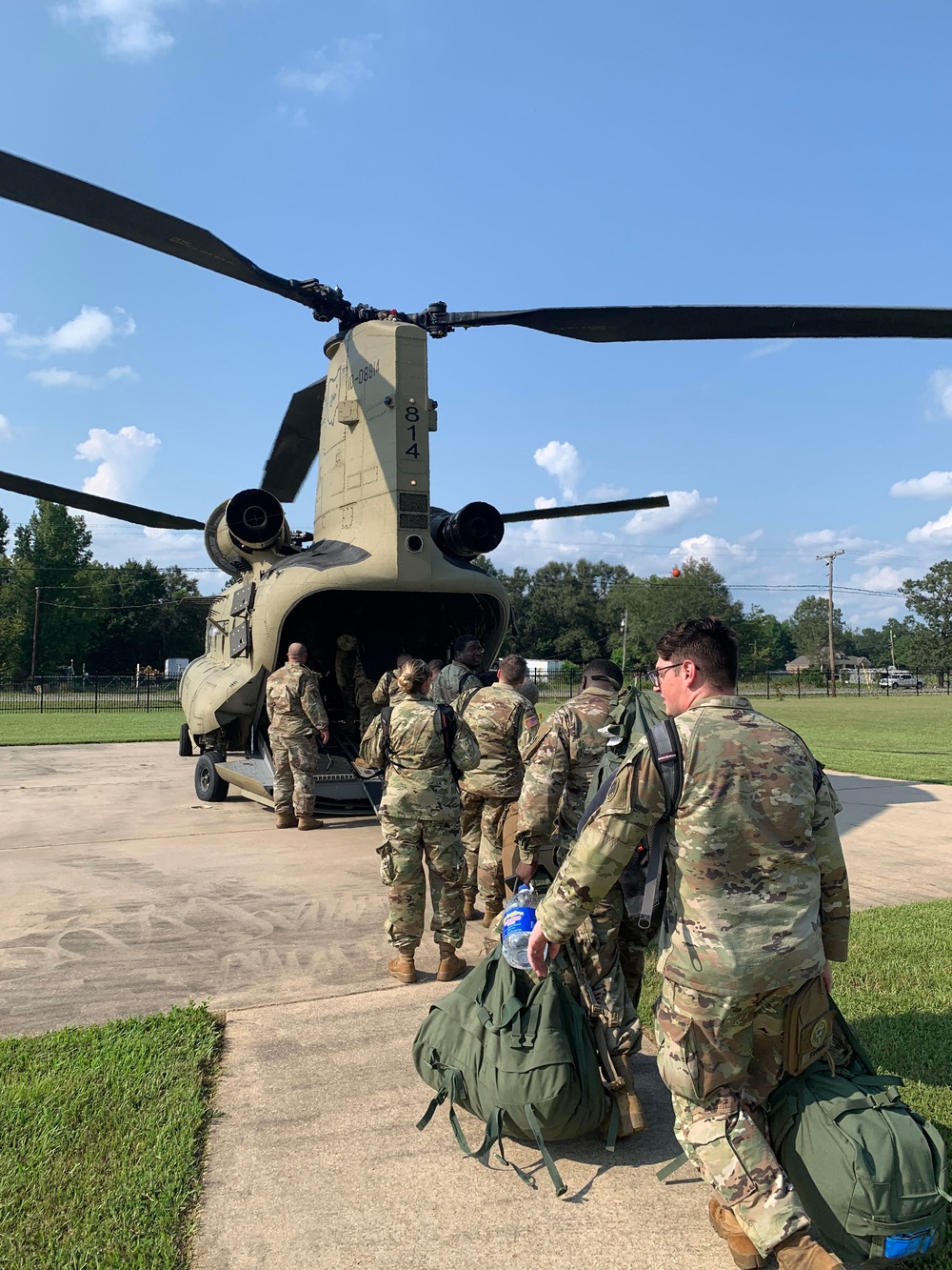 Texas Citizen Soldiers transport ground troops during hurricane Ida response