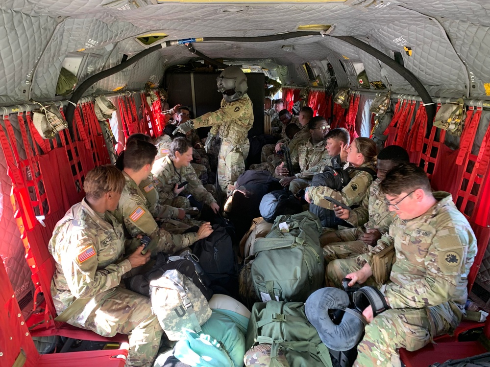 Texas Citizen Soldiers transport ground troops during hurricane Ida response