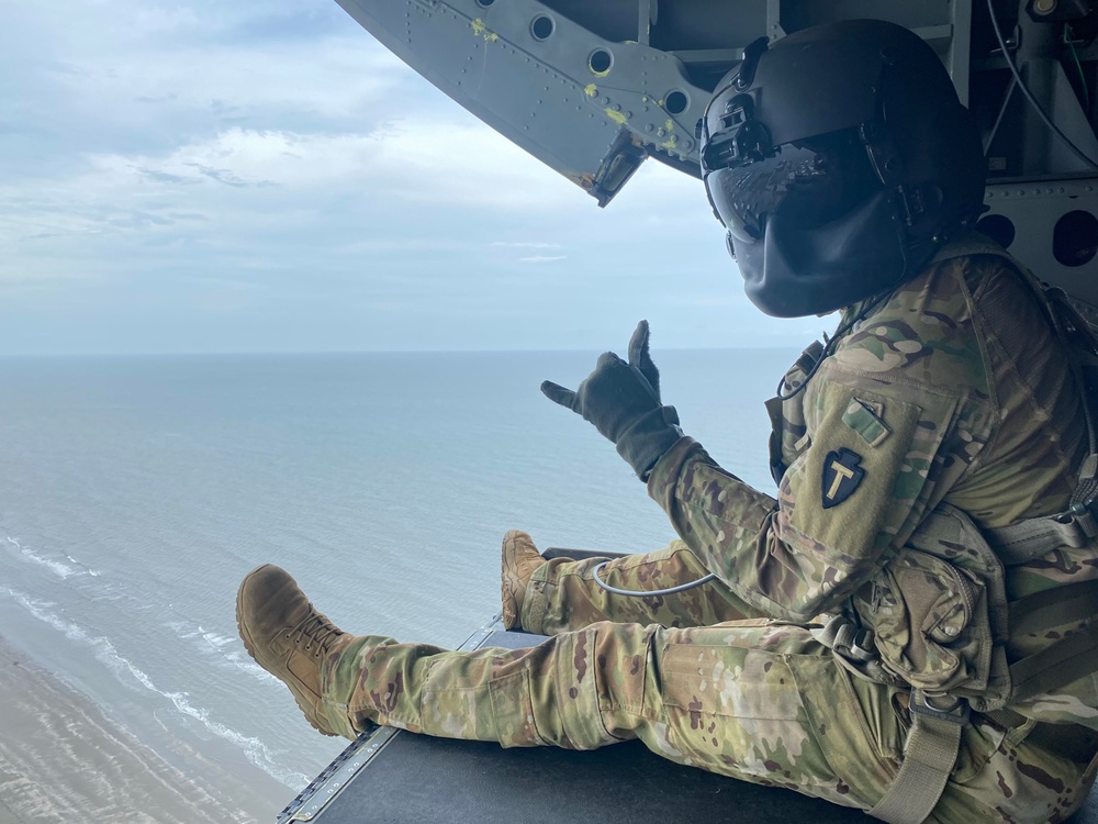 Texas Citizen Soldiers transport ground troops during hurricane Ida response