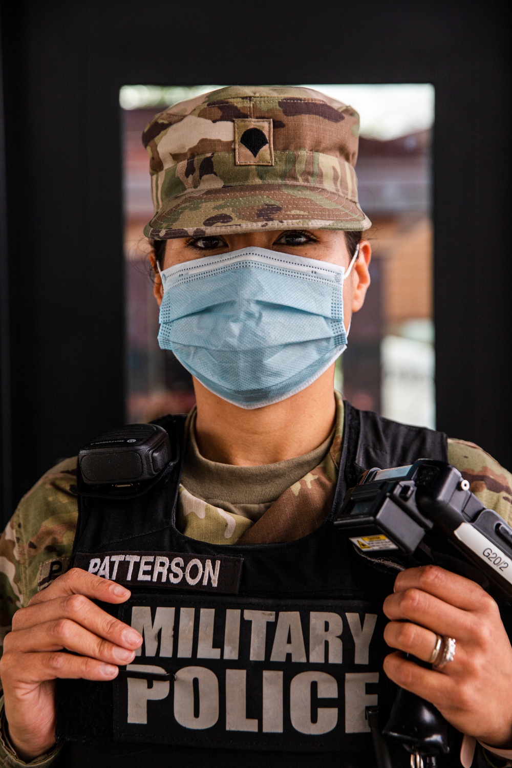 U.S. Soldiers Guard Gates of Fort McCoy, Wisconsin