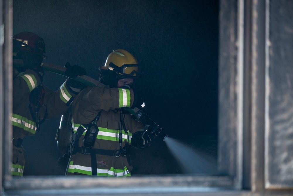 Firefighters refine skills with burn building training