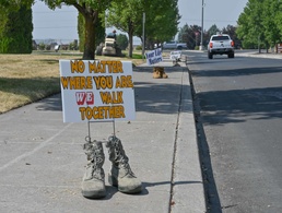 22 pairs of boots symbolize suicide’s cost each day for the military