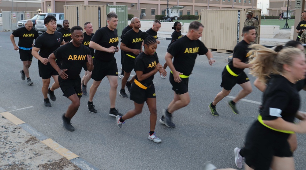 ‘Spears Ready’ Soldiers complete ACFT familiarization at Camp Arifjan, Kuwait