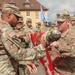 1st Brigade Engineer Battalion (1BEB) “Diehard,” 1st Armored Brigade Combat Team, 1st Infantry Division, uncase their battalion colors in Bolesławiec, Poland.