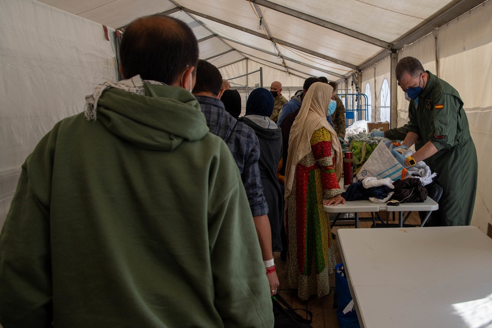 NATO Processes Outbound Afghan Evacuees
