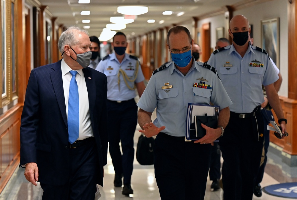 SecAF Frank Kendall meets Australian Air Marshall Melvin Hupfeld