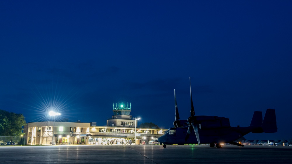 Osprey Conduct Night Ops at Hulman Field