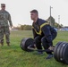 Spc. Alec Waterman performs a dead lift