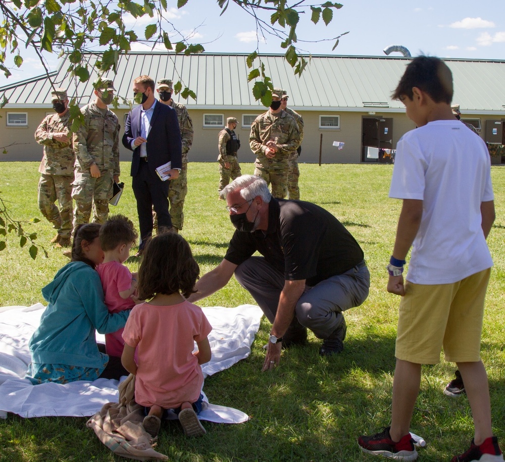 Indiana Governor tours Operation Allies Welcome