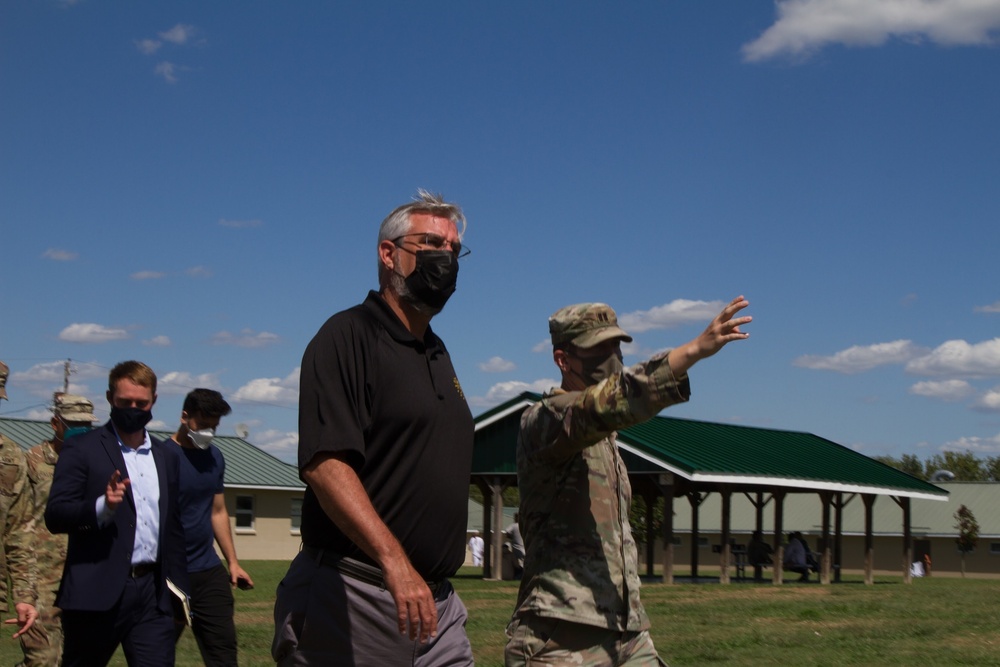 Indiana Governor tours Operation Allies Welcome