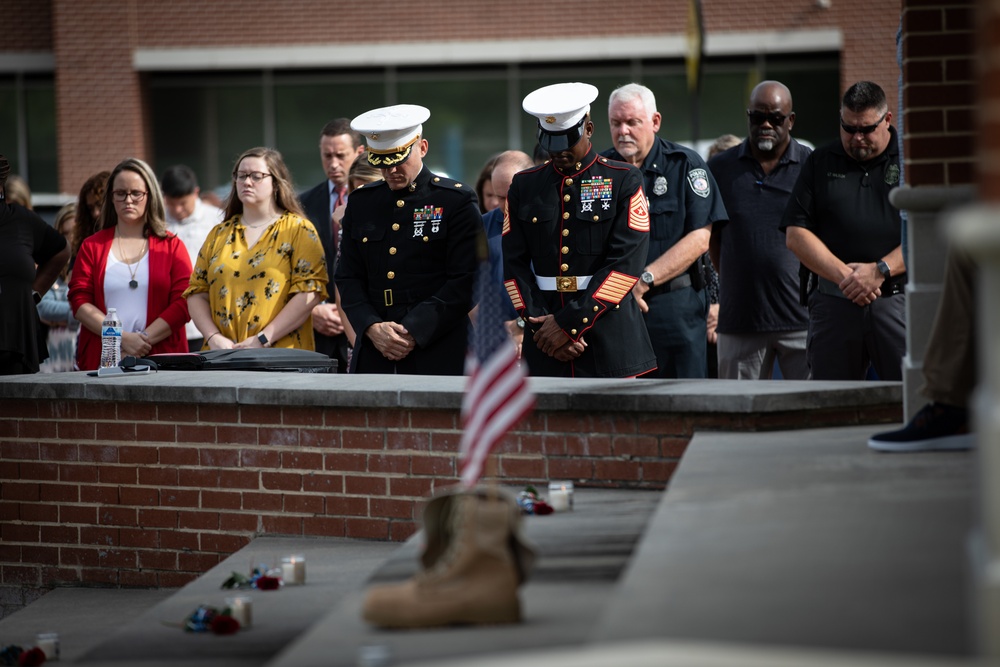 Recruiting Station Atlanta Marines attend vigil in Georgia