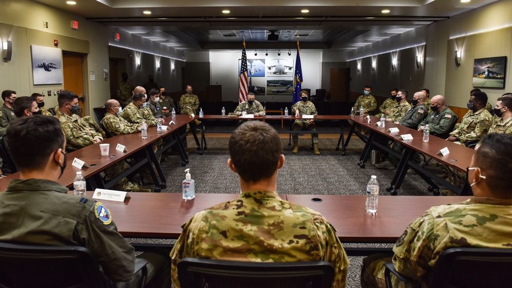 AMC leadership team recognizes JB MDL wings for Afghanistan support