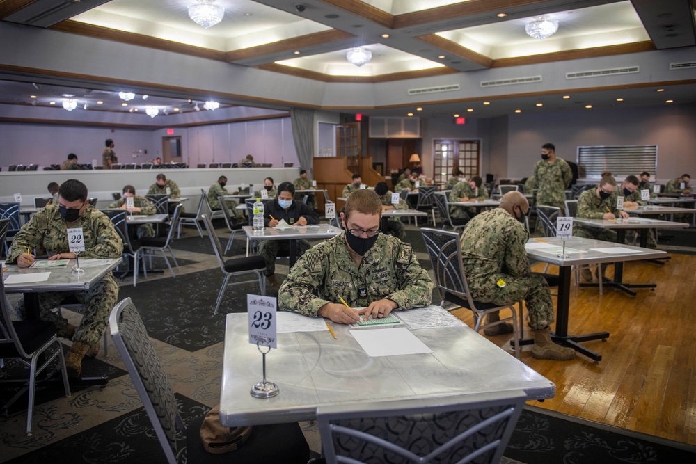 CFAS Sailors Take E-6 Navy-Wide Advancement Exam